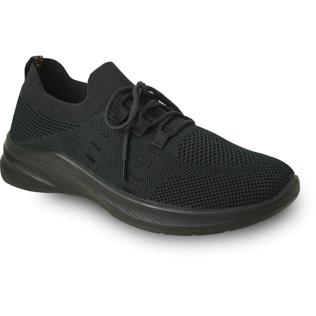 VANGELO Men Slip Resistant Shoe JIMMY-1 Black  - Wide Width Available