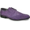 BRAVO Men Dress Shoe KING-3 Wingtip Oxford Shoe Purple - Wide Width Available