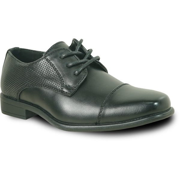 BRAVO Boy Dress Shoe KING-6KID Oxford Shoe Black