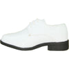 VANGELO Boy TUX-1KID Dress Shoe Formal Tuxedo for Prom & Wedding White Patent